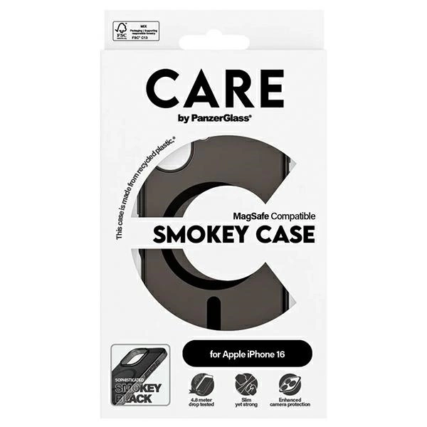 CARE by PanzerGlass Flagship Case iPhone 16 6.1" smoke/smokey MagSafe 1349eng