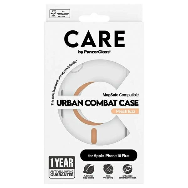 CARE by PanzerGlass Flagship Case iPhone 16 Plus 6.7" peach/peachy MagSafe 1375eng