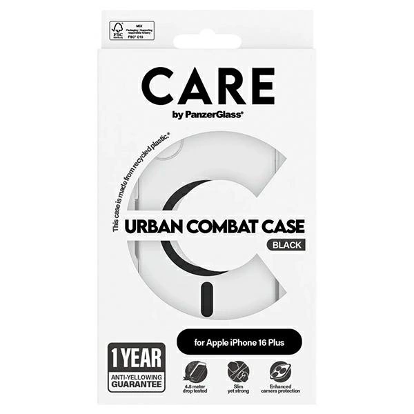 CARE by PanzerGlass Flagship Case iPhone 16 Plus 6.7" black/black MagSafe 1347eng