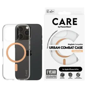 CARE by PanzerGlass Flagship Case iPhone 16 Pro 6.3" Peachy MagSafe 1374eng