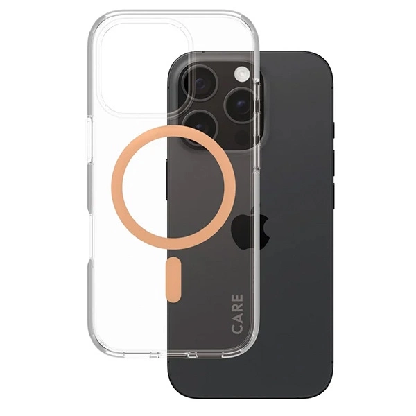 CARE by PanzerGlass Flagship Case iPhone 16 Pro 6.3" Peachy MagSafe 1374eng
