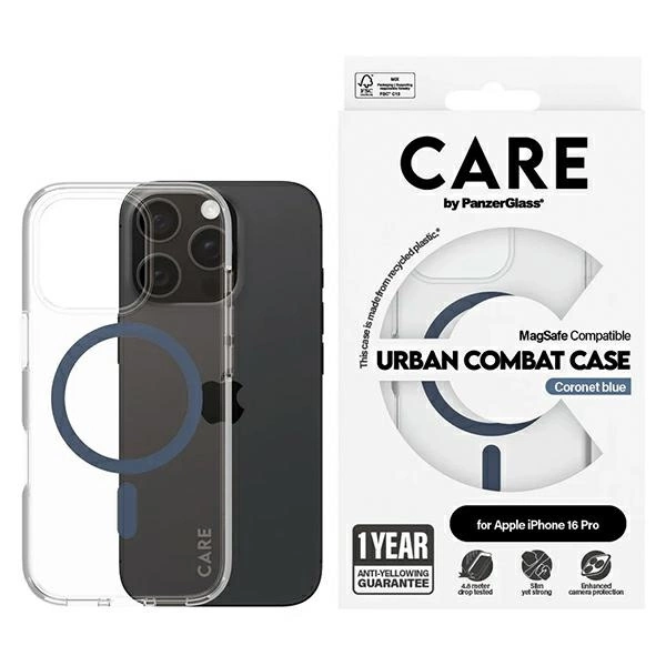 CARE by PanzerGlass Flagship Case iPhone 16 Pro 6.3" blue/blue MagSafe 1366eng