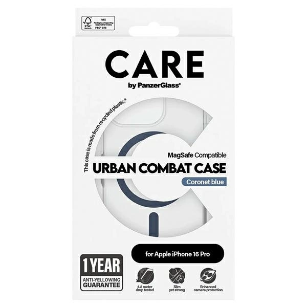 CARE by PanzerGlass Flagship Case iPhone 16 Pro 6.3" blue/blue MagSafe 1366eng