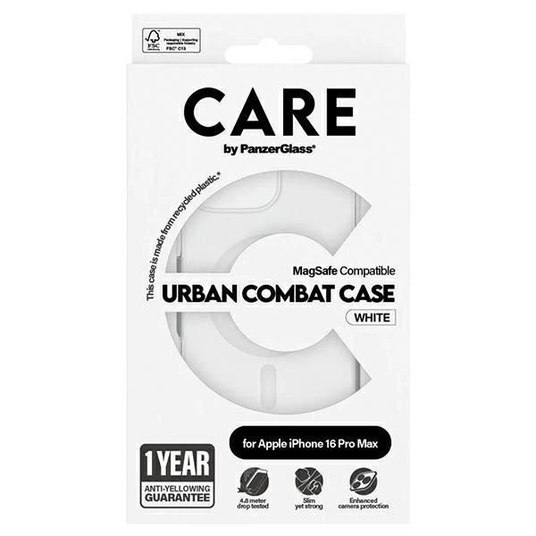 CARE by PanzerGlass Flagship Case iPhone 16 Pro Max 6.9" white/white MagSafe 1340eng