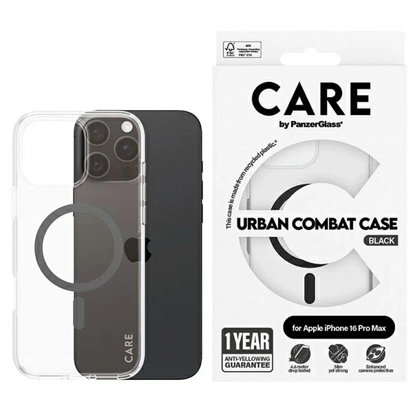 CARE by PanzerGlass Flagship Case iPhone 16 Pro Max 6.9" black/black MagSafe 1348eng