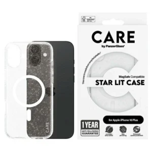 CARE by PanzerGlass Flagship Star Lit Case iPhone 16 Plus 6.7" white/white MagSafe 1343eng