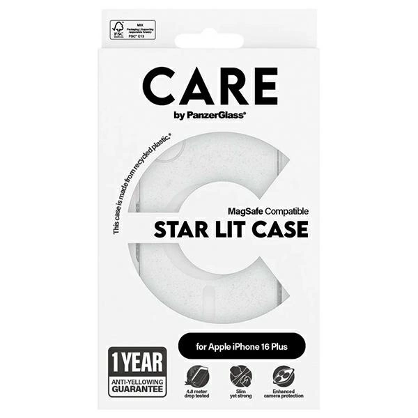 CARE by PanzerGlass Flagship Star Lit Case iPhone 16 Plus 6.7" white/white MagSafe 1343eng