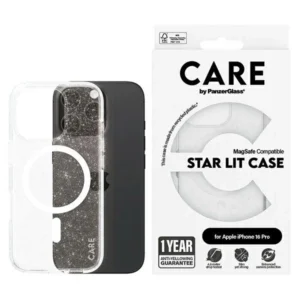 CARE by PanzerGlass Flagship Star Lit Case iPhone 16 Pro 6.3" white/white MagSafe 1342eng