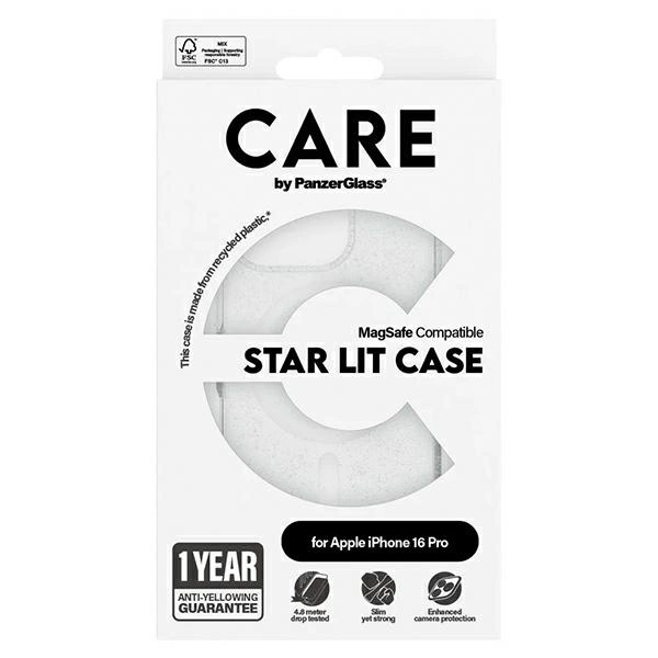 177879_4 CARE by PanzerGlass Flagship Star Lit Case iPhone 16 Pro 6.3" white/white MagSafe 1342eng