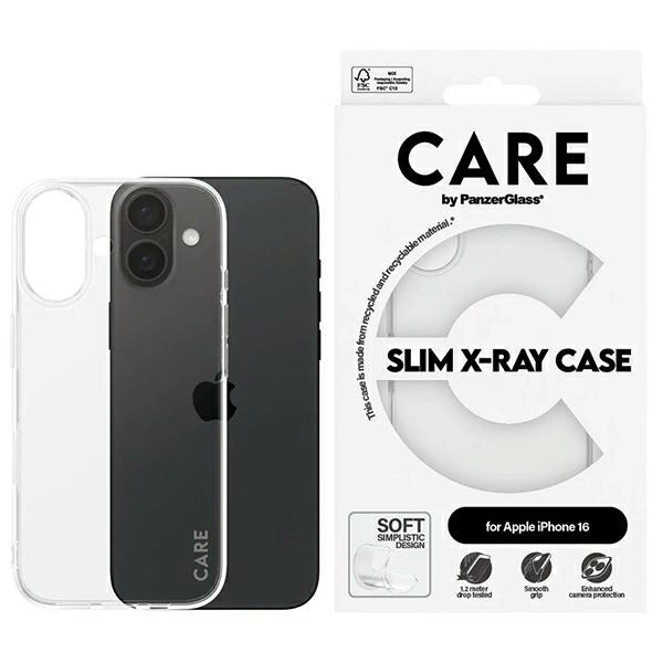 CARE by PanzerGlass X-Ray Soft Basic Case iPhone 16 6.1" transparent 1441eng