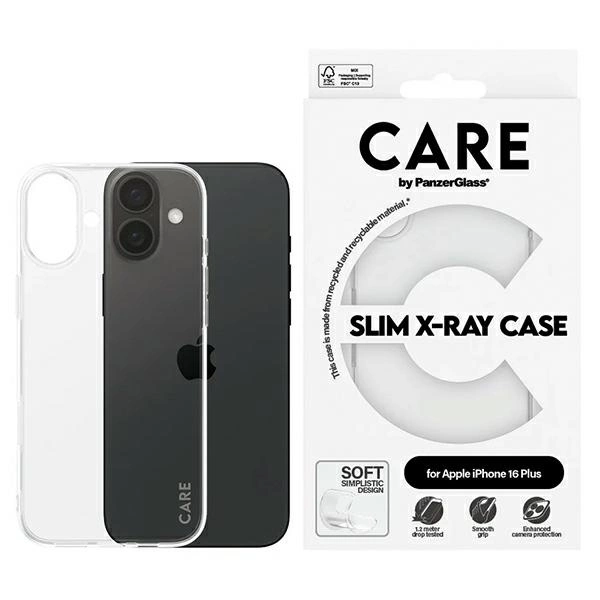 CARE by PanzerGlass X-Ray Soft Basic Case iPhone 16 Plus 6.7" transparent 1443eng