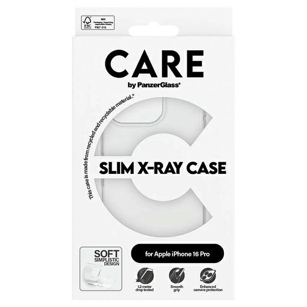 CARE by PanzerGlass X-Ray Soft Basic Case iPhone 16 Pro 6.3" Clear/Transparent 1442eng