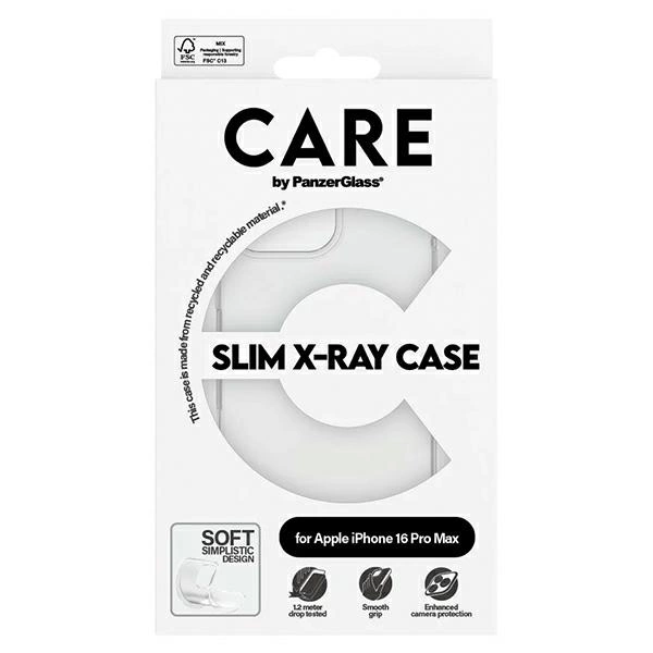 CARE by PanzerGlass X-Ray Soft Basic Case iPhone 16 Pro Max 6.9" Clear/Transparent 1444eng