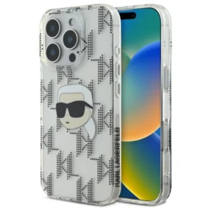 Karl Lagerfeld IML Karl Head Electroplated iPhone 16 Pro Case - Cleareng