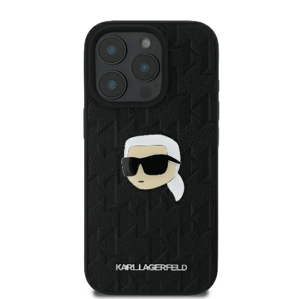 Karl Lagerfeld Monogram Karl Head Pin Case for iPhone 16 Pro 6.3" Blackeng