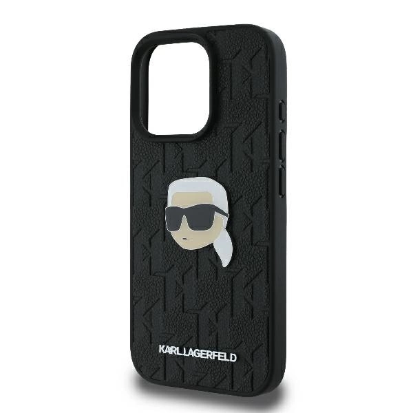 Karl Lagerfeld Monogram Karl Head Pin Case for iPhone 16 Pro 6.3" Blackeng