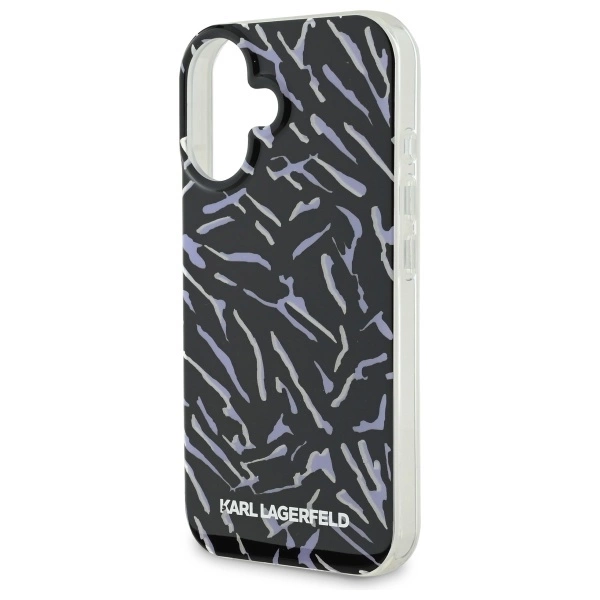Karl Lagerfeld Zebra With Cord iPhone 16 Plus Case - Purpleeng