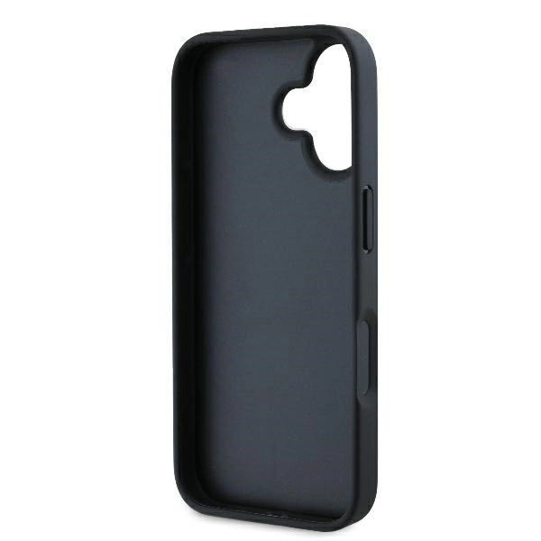 Karl Lagerfeld Monogram Karl & Choupette Head Pin iPhone 16 Plus Case - Blackeng