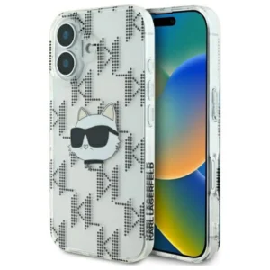 Karl Lagerfeld IML Choupette Head Electroplated iPhone 16 Case - Cleareng
