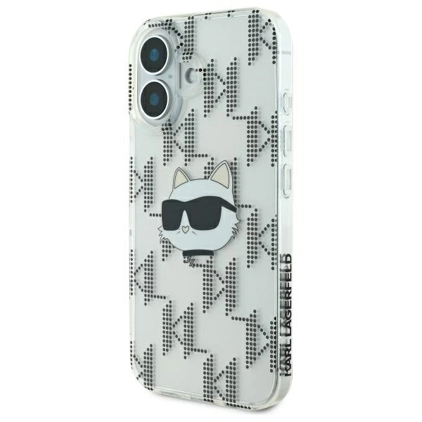 Karl Lagerfeld IML Choupette Head Electroplated iPhone 16 Case - Cleareng