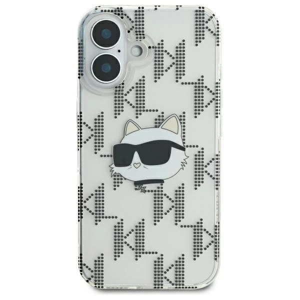 Karl Lagerfeld IML Choupette Head Electroplated iPhone 16 Case - Cleareng