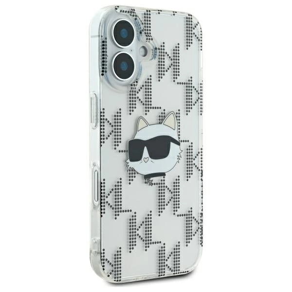 Karl Lagerfeld IML Choupette Head Electroplated iPhone 16 Case - Cleareng