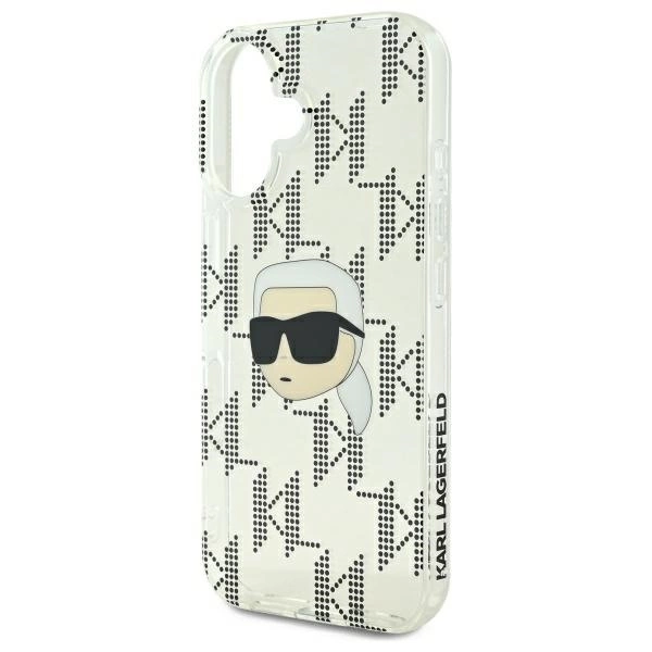 Karl Lagerfeld IML Karl Head Electroplated iPhone 16 Case - Cleareng