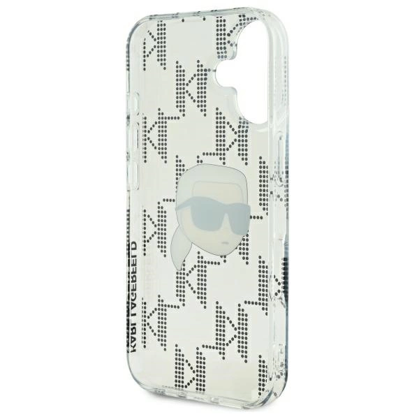 Karl Lagerfeld IML Karl Head Electroplated iPhone 16 Case - Cleareng