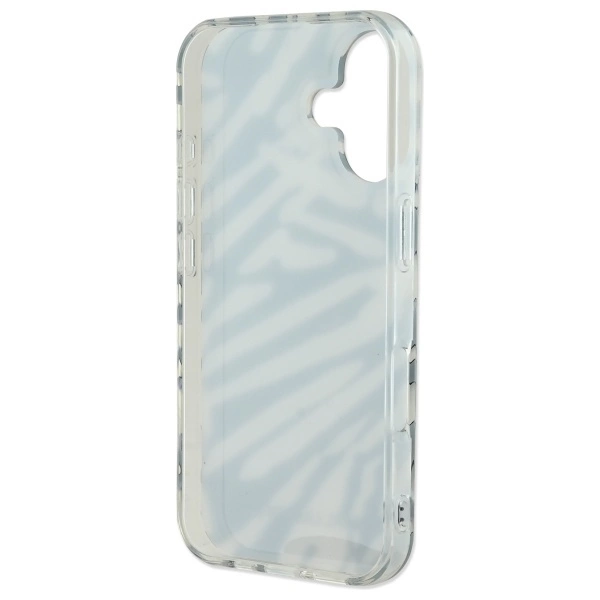 Karl Lagerfeld IML Zebra Pattern & Cord iPhone 16 Case - Blackeng