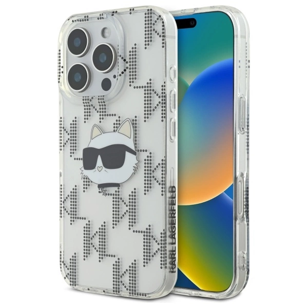 Karl Lagerfeld IML Choupette Head Electroplated iPhone 16 Pro Max Case - Cleareng