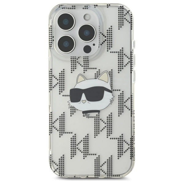 Karl Lagerfeld IML Choupette Head Electroplated iPhone 16 Pro Max Case - Cleareng