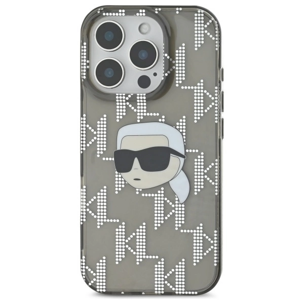 Karl Lagerfeld IML Karl Head Electroplated Case for iPhone 16 Pro Max - Blackeng
