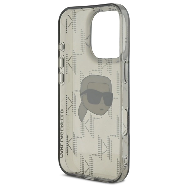 Karl Lagerfeld IML Karl Head Electroplated Case for iPhone 16 Pro Max - Blackeng