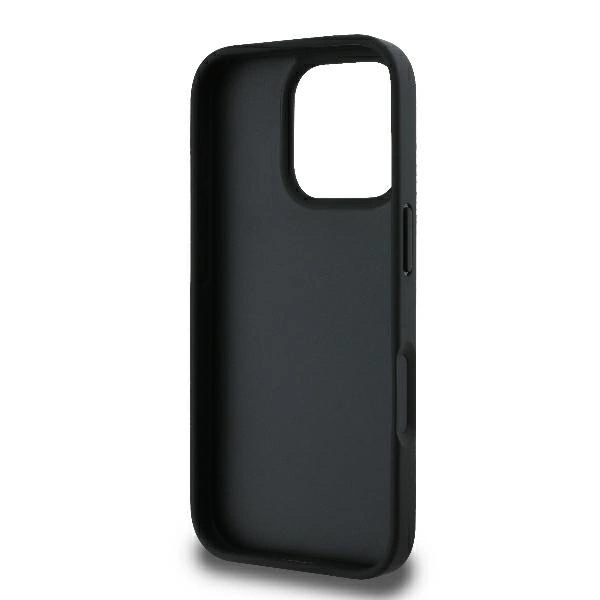 Karl Lagerfeld Monogram Karl & Choupette Head Pin Case for iPhone 16 Pro Max - Blackeng