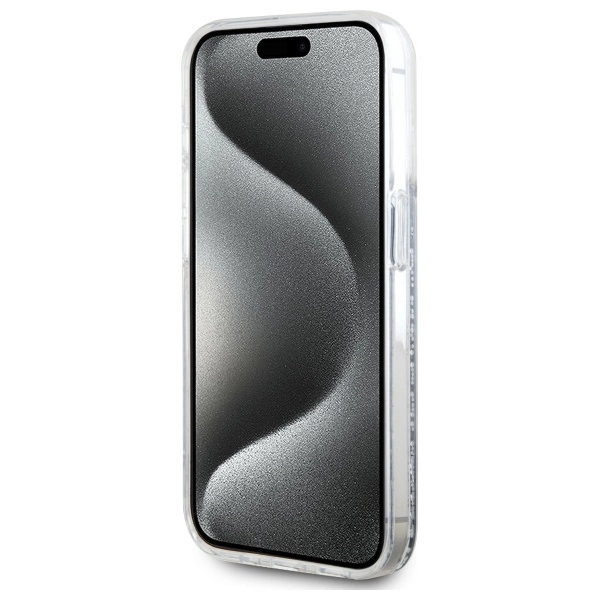 Karl Lagerfeld Liquid Glitter Karl & Choupette Head Magsafe Case for iPhone 15 Pro Max - Cleareng