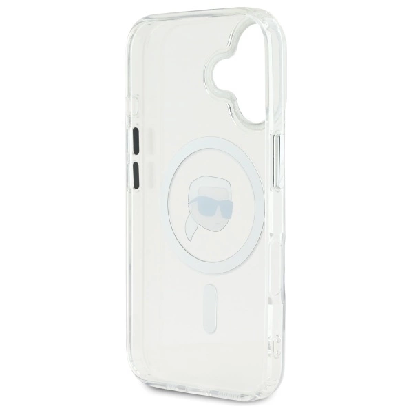 Karl Lagerfeld IML Metal Karl Head MagSafe Case for iPhone 16 Plus - Whiteeng