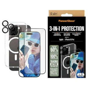 PanzerGlass Bundle 3in1 iPhone 16 Pro 6.3" D3O Hardcase + Screen Protector UWF+ Lens B1292+2862+1284eng