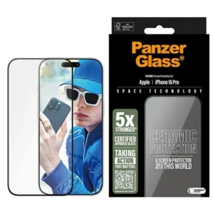 PanzerGlass Ceramic Screen Protector iPhone 16 Pro 6.3" Ultra-Wide Fit 2854eng