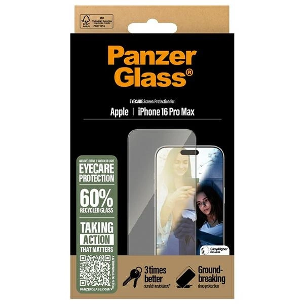 PanzerGlass EyeCare Screen Protector iPhone 16 Pro Max 6.9" Ultra-Wide Fit 2868eng