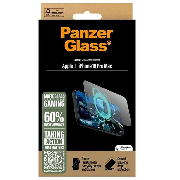 PanzerGlass Gaming Screen Protector iPhone 16 Pro Max 6.9" Ultra-Wide Fit 2860eng