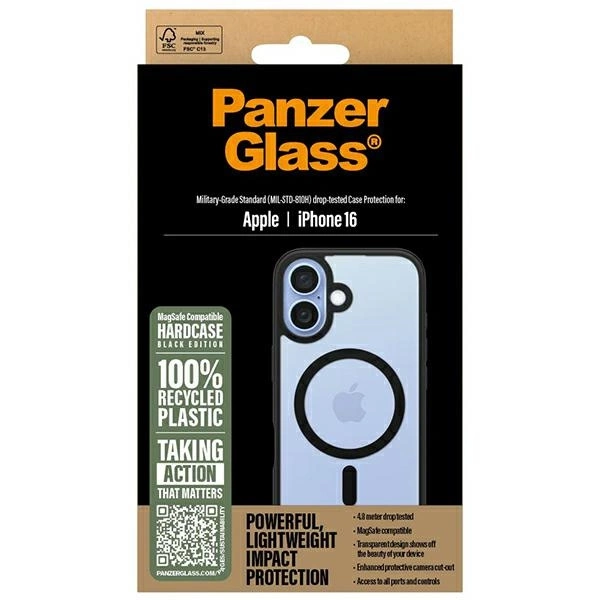 PanzerGlass HardCase iPhone 16 6.1" black/black MagSafe 1301eng