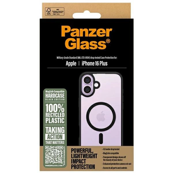 PanzerGlass HardCase iPhone 16 Plus 6.7" black/black MagSafe 1303eng