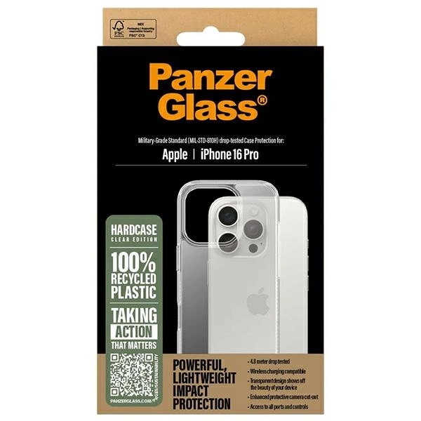 178004_4 PanzerGlass HardCase iPhone 16 Pro 6.3" Clear/Transparent 1288eng