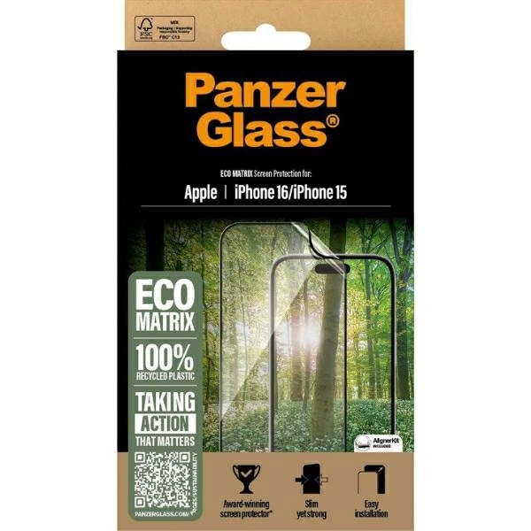 178015_3 PanzerGlass MATRIX Screen Protector iPhone 16 6.1" Ultra-Wide Fit 2869eng