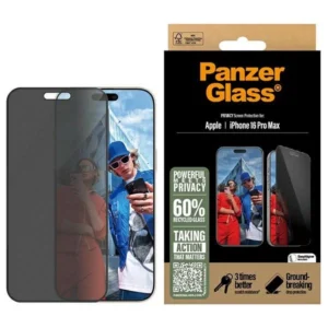 PanzerGlass Privacy Screen Protector iPhone 16 Pro Max 6.9" Ultra-Wide Fit P2864eng