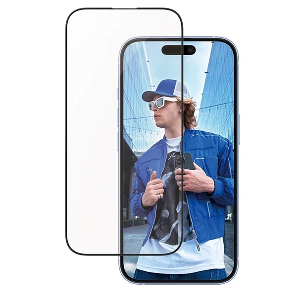 178025_2 PanzerGlass Screen Protector Aluminum Frame iPhone 16 6.1" Ultra-Wide Fit 2849eng