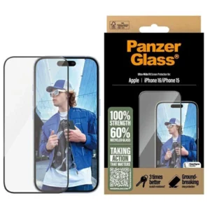PanzerGlass Screen Protector iPhone 16 6.1" Ultra-Wide Fit 2861eng