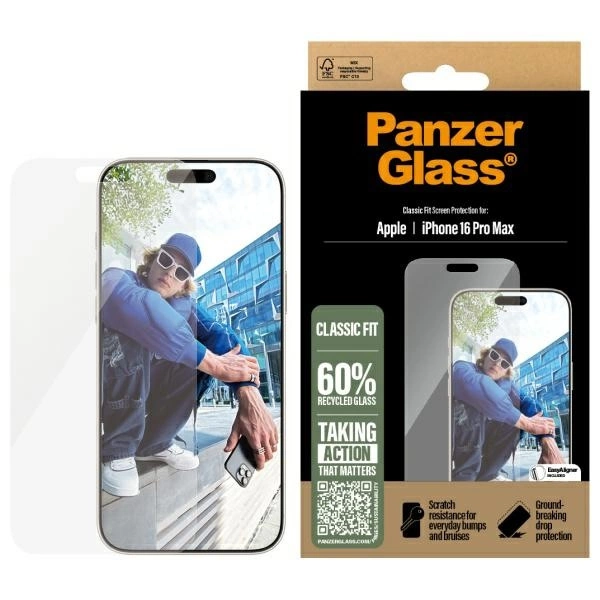 178035_1 PanzerGlass Screen Protector iPhone 16 Pro Max 6.9" Classic Fit 2876eng