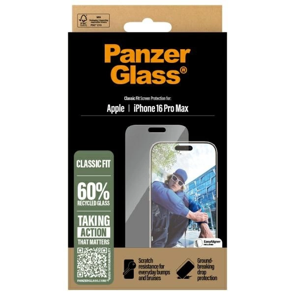 178035_4 PanzerGlass Screen Protector iPhone 16 Pro Max 6.9" Classic Fit 2876eng