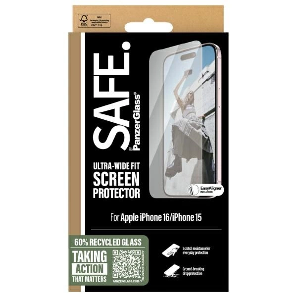 SAFE by PanzerGlass iPhone 16 6.1" Screen Protector Ultra-Wide Fit SAFE95875eng